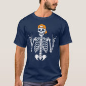 Rocker Skeleton Cap Skater Cool Punk Rock Men Boys T-Shirt (Vorderseite)