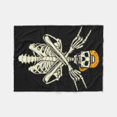 Rocker Skeleton Cap Skater Halloween Hand Rock Gir Fleecedecke (Vorderseite (Horizontal))