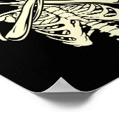 Rocker Skeleton Cap Skater Halloween Hand Rock Gir Poster (Ecke)