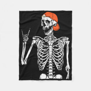 Rocker Skeleton Hand Rock on Costume Fun Halloween Fleecedecke