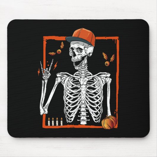 Rocker Skeleton Hand Rock on Costume Fun Halloween Mousepad (Vorne)