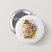Rocker Skeleton Hand Rock on Costume Funny Hallowe Button (Vorne & Hinten)