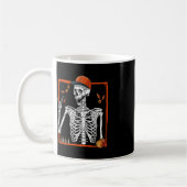Rocker Skeleton Hand Rock on Costume Funny Hallowe Kaffeetasse (Links)