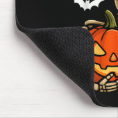 Rocker Skeleton Hand Rock on Costume Funny Hallowe Mousepad (Ecke)