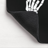 Rocker Skeleton Hand Rock on Costume Funny Hallowe Mousepad (Ecke)