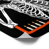 Rocker Skeleton Hand Rock on Costume Funny Hallowe Poster (Ecke)
