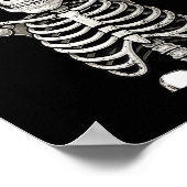 Rocker Skeleton Hand Rock on Costume Funny Hallowe Poster (Ecke)