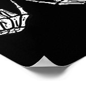 Rocker Skeleton Hand Rock on Costume Funny Hallowe Poster (Ecke)