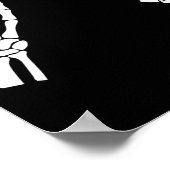 Rocker Skeleton Hand Rock on Costume Funny Hallowe Poster (Ecke)