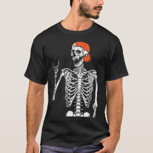 Rocker Skeleton Hand Rock on Costume Funny Hallowe T-Shirt