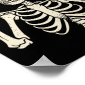 Rocker Skeleton Rock On Hand Halloween Skelett Me Poster (Ecke)