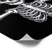 Rocker Skeleton Skater Cap Halloween Rock Men Boys Poster (Ecke)