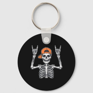 Rocker Skeleton Skater Cap Halloween Rock Men Boys Schlüsselanhänger
