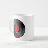 Rocker-Typ-Gitarren-Rekordname Kaffeetasse (Vorderseite Links)