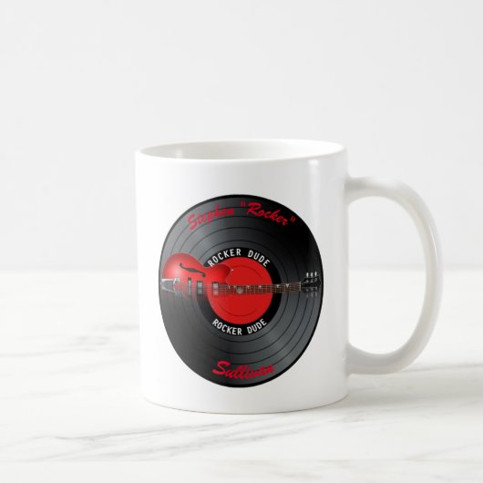 Rocker-Typ-Gitarren-Rekordname Kaffeetasse (Rechts)