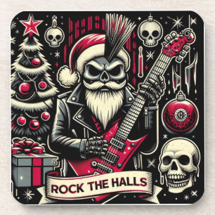 Rocker-Vater Weihnachten Getränkeuntersetzer