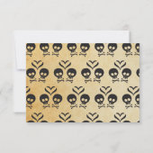 Rocker Wedding RSVP - Skull & Crossbones Karte (Rückseite)
