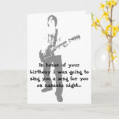 Rocker, Zu Ehren deines Geburtstages wollte ich... Karte (Gelbe Blume)