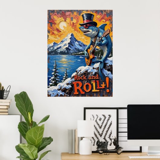 Rockerhai Poster (Heimbüro)