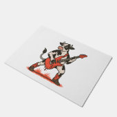 Rockerkuh, Kuh Gitarre spielen Fußmatte (Schrägansicht)