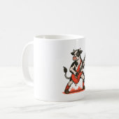 Rockerkuh, Kuh Gitarre spielen Kaffeetasse (Vorderseite Links)