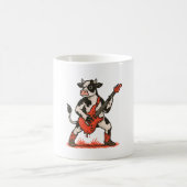 Rockerkuh, Kuh Gitarre spielen Kaffeetasse (Mittel)