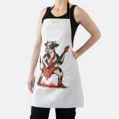 Rockerkuh, Kuh Gitarre spielen Schürze (InSitu)