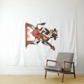 Rockerkuh, Kuh Gitarre spielen Wandteppich (Beispiel (Horizontal))