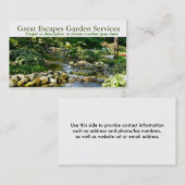 Rockery Water Garding Landscaper Business Visitenkarte (Vorne/Hinten)