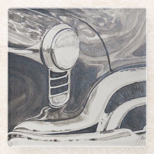 Rocket 88 - Oldsmobile-Untersetzer Glasuntersetzer (Vorderseite)