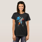 Rocket and planets in space T-Shirt (Vorne ganz)