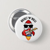 Rocket and Roll Funny Rocket Puff Button (Vorne & Hinten)