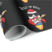 Rocket and Roll Funny Rocket Puff Dark BG Geschenkpapier (Rolleneckpunkt)