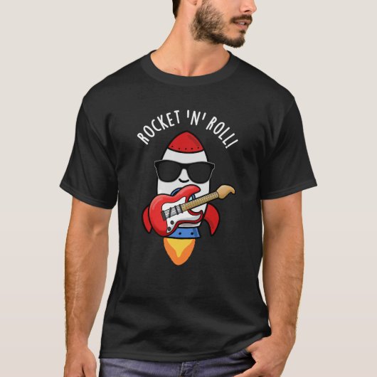 Rocket and Roll Funny Rocket Puff Dark BG T-Shirt (Vorderseite)