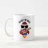 Rocket and Roll Funny Rocket Puff Kaffeetasse (Links)