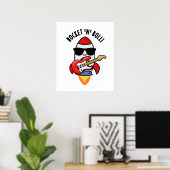 Rocket and Roll Funny Rocket Puff Poster (Heimbüro)