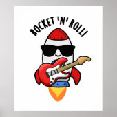 Rocket and Roll Funny Rocket Puff Poster (Vorne)