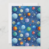 Rocket Astronaut Boy's 9th Birthday Einladung (Rückseite)