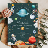 Rocket & Astronaut First Trip Around the Sun Space Einladung