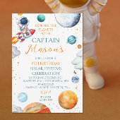 Rocket Astronaut Solar System Adventure Einladung