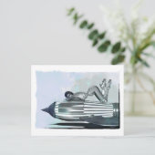 Rocket Babe Postkarte (Stehend Vorderseite)