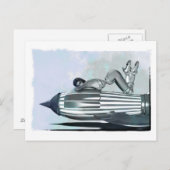 Rocket Babe Postkarte (Vorne/Hinten)
