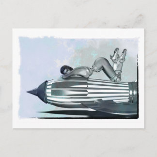Rocket Babe Postkarte