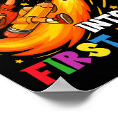 Rocket Blast Off Into First Grade Funny Back To Sc Poster (Ecke)