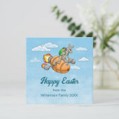 Rocket Bunny Feiertagskarte (Stehend Vorderseite)