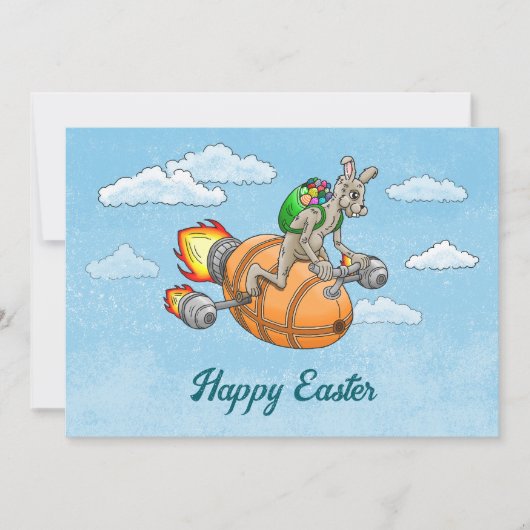 Rocket Bunny Feiertagskarte (Vorderseite)