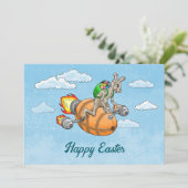 Rocket Bunny Feiertagskarte (Stehend Vorderseite)