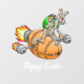 Rocket Bunny Fensteraufkleber (Blatt)