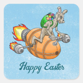 Rocket Bunny Quadratischer Aufkleber