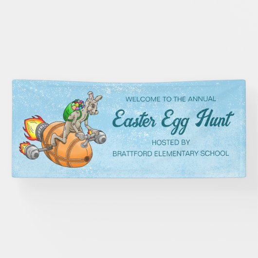 Rocket Bunny's Egg Hunt Banner (Horizontal)